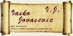 Vasko Jovašević vizit kartica